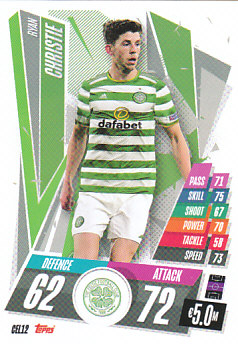 Ryan Christie Celtic Glasgow 2020/21 Topps Match Attax CL #CEL12